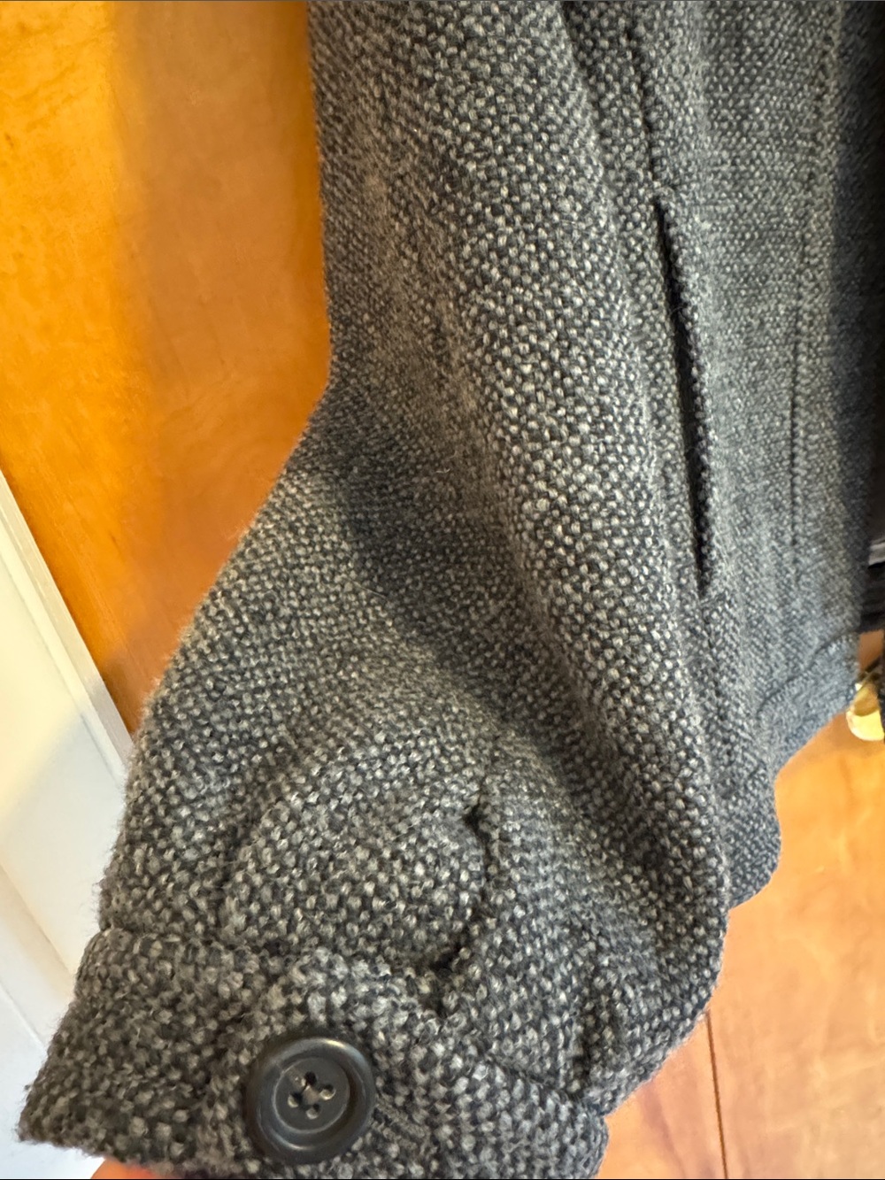 J. Crew Charcoal Textured Short Pea Coat - Picture 5 of 7